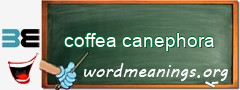 WordMeaning blackboard for coffea canephora